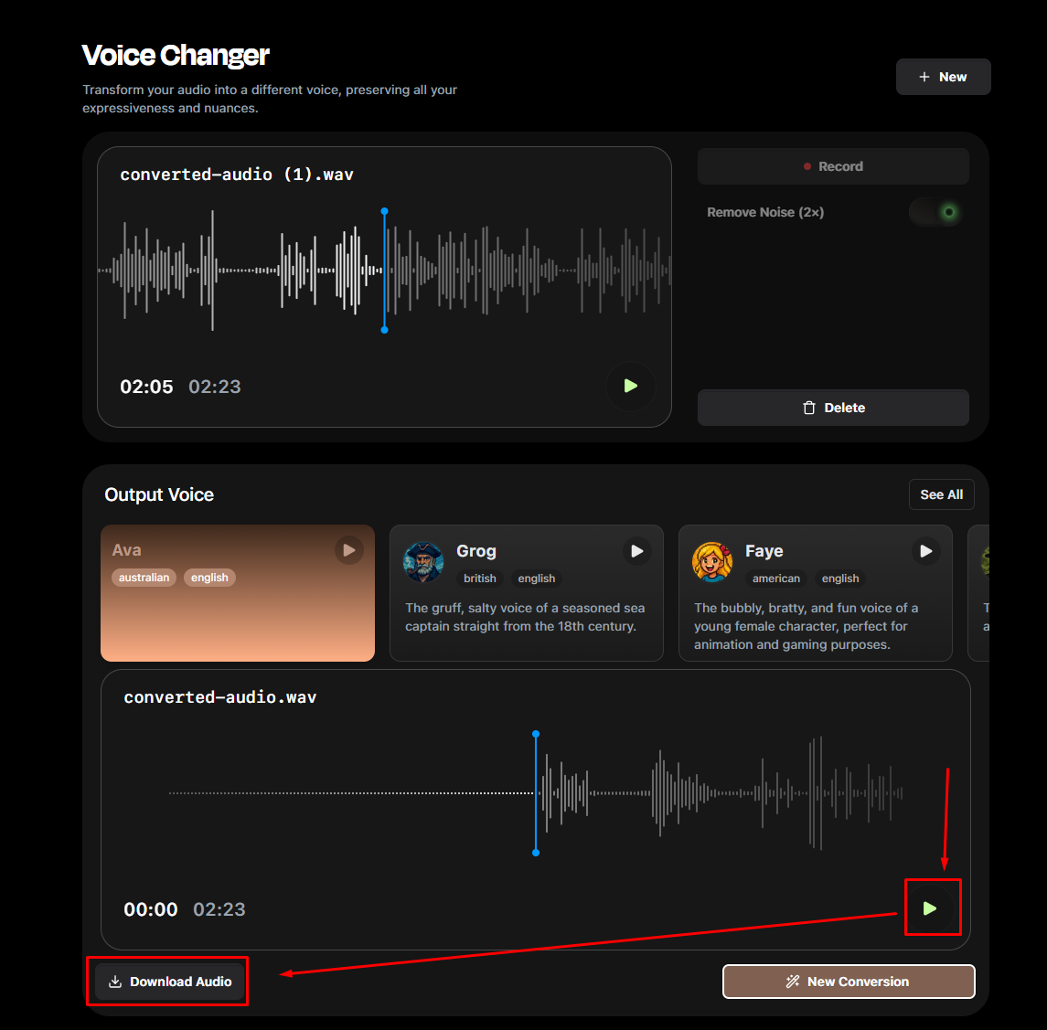Preview and download changed voice.png